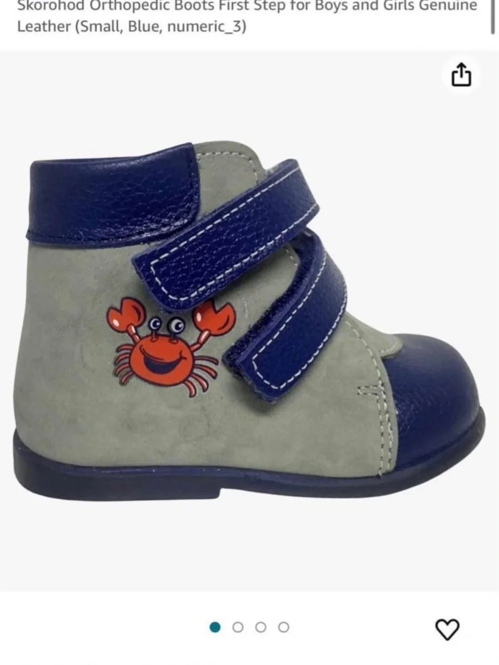 twik Navy and Gray Double Velcro Kids Walker Shoes